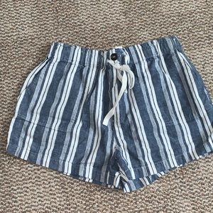 Blue and White Stripped Shorts